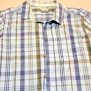 Light Blue Plaid Collared Shirt